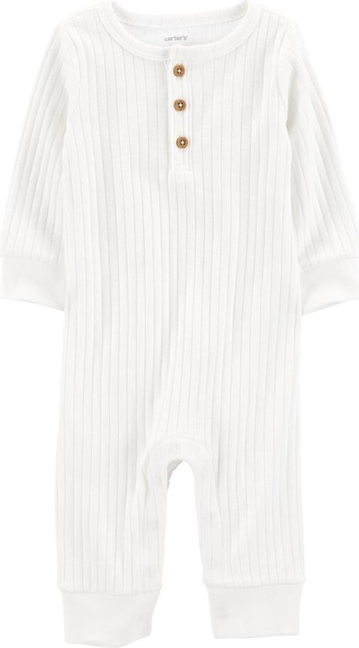 CARTER'S Overal bez nožiček White Henley neutrál 3m - obrázek 1