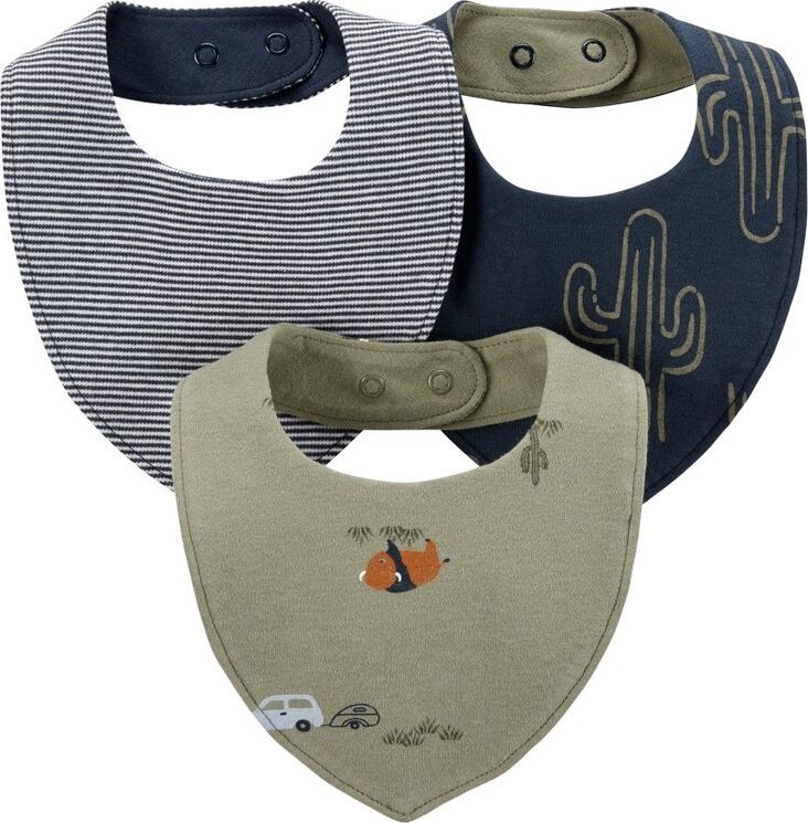 CARTER'S Podbraníky Cactus & Buffalo kluk 3ks - obrázek 1
