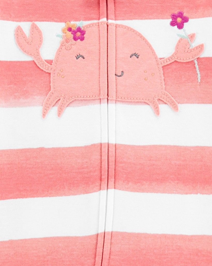 CARTER'S Overal na zip Pink Crab holka 24m - obrázek 2