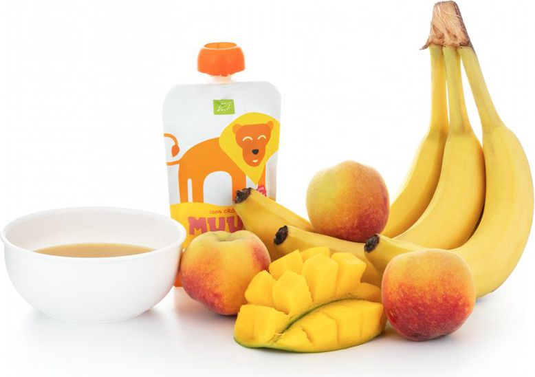 SALVEST Muuti BIO Banán broskev a mango s rýžovým proteinem 6 x 100 g - obrázek 4