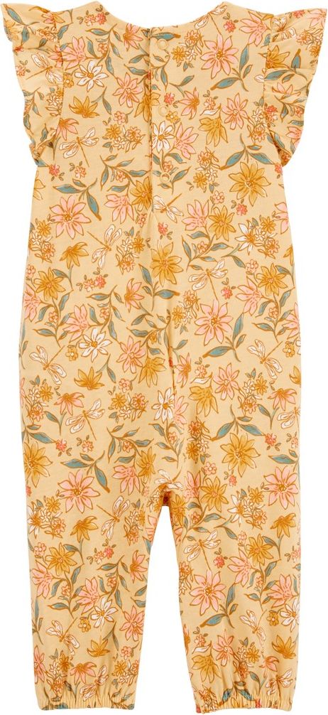 CARTER'S Overal bez nožiček kr. rukáv Yellow Floral holka 12m - obrázek 2