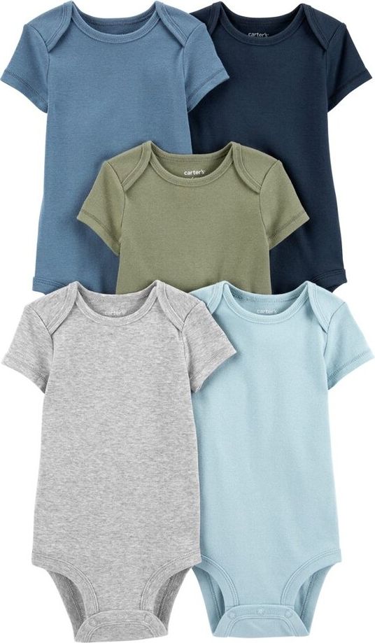 CARTER'S Body krátký rukáv Monochromatic kluk 5ks 12m - obrázek 1