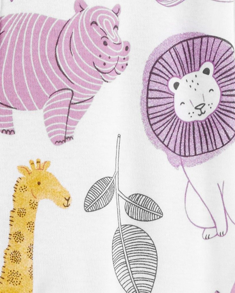 CARTER'S Overal na zip Purple Safari holka 18m - obrázek 2