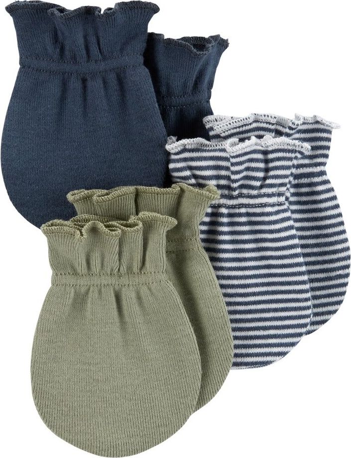 CARTER'S Rukavice Mix kluk 3ks 0-3m - obrázek 1