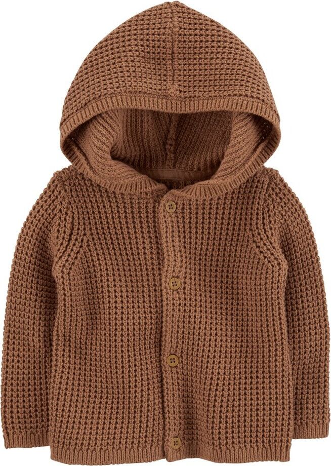CARTER'S Svetr s kapucí Brown neutrál 6m - obrázek 1