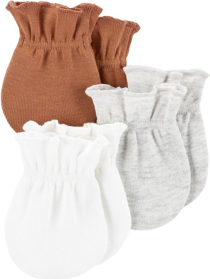 CARTER'S Rukavice Mix neutrál 3ks 0-3m - obrázek 1