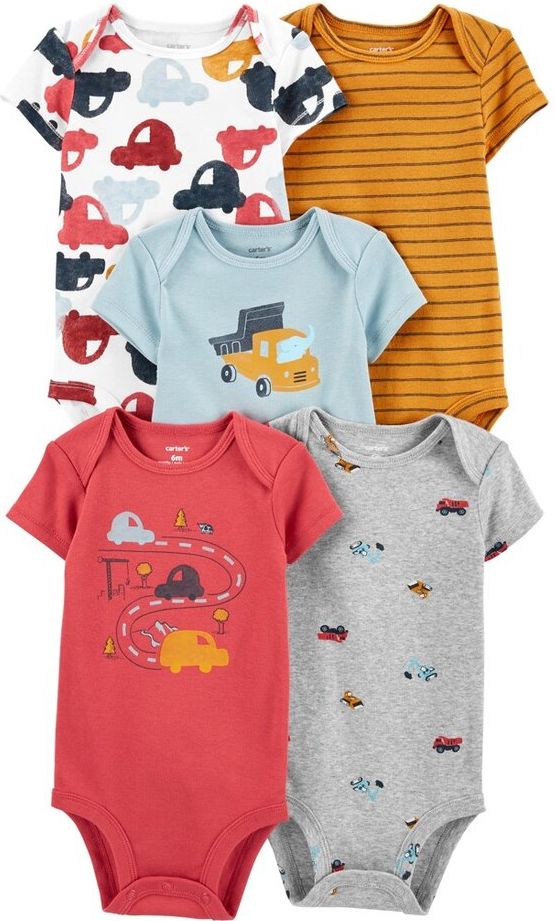 CARTER'S Body krátký rukáv Cars kluk 5ks 24m - obrázek 1
