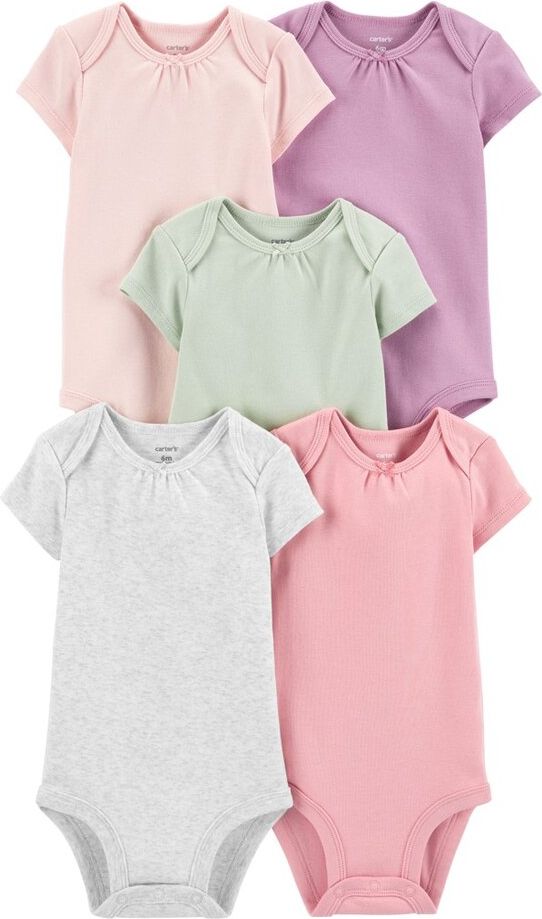 CARTER'S Body krátký rukáv Monochromatic holka 5ks NB/vel. 56 - obrázek 1