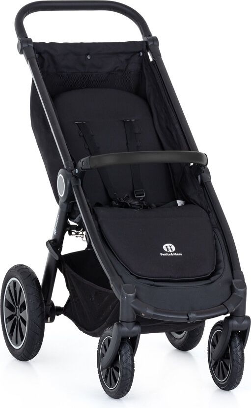PETITE&MARS Kočárek Street+ Air Black + nánožník + stříška letní na Street+ Summer Silver Complete - obrázek 3