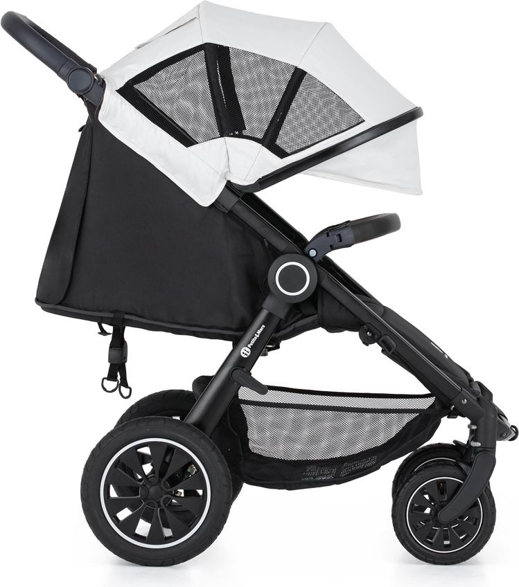 PETITE&MARS Kočárek Street+ Air Black + nánožník + stříška letní na Street+ Summer Silver Complete - obrázek 9