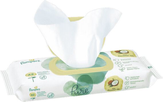 3x PAMPERS Coconut Pure ubrousky vlhčené 42 ks - obrázek 2