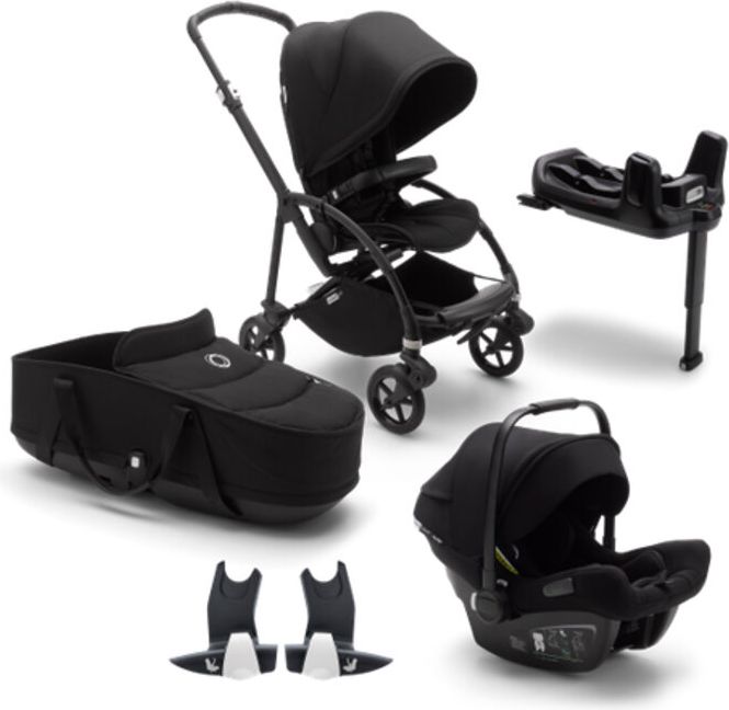 BUGABOO Bee 6 complete Black/Black-Black + korba, autosedačka, Isofix základna, adaptéry - obrázek 1