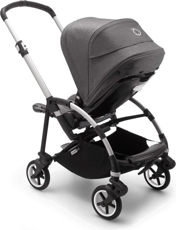 BUGABOO Bee 6 complete ALU/Grey-Grey Melange + hluboká korba, autosedačka, adaptéry na autosedačku - obrázek 3