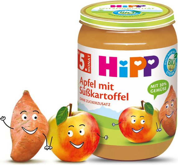 HiPP BIO Jablko s batáty od uk. 4. 6. měsíce 6 x 190 g - obrázek 2