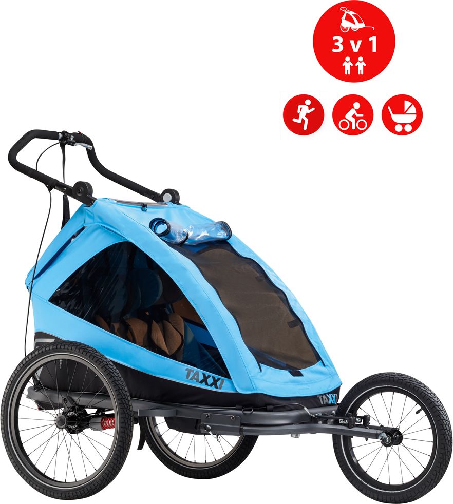 S’COOL TaXXi Elite 2 Cyklovozík modrý - obrázek 2