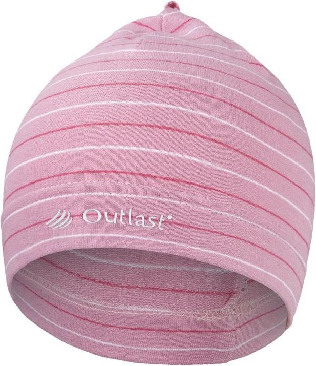 LITTLE ANGEL Čepice smyk natahovací Outlast ® vel.6, 54-57 cm pruh stř.růžový - obrázek 2