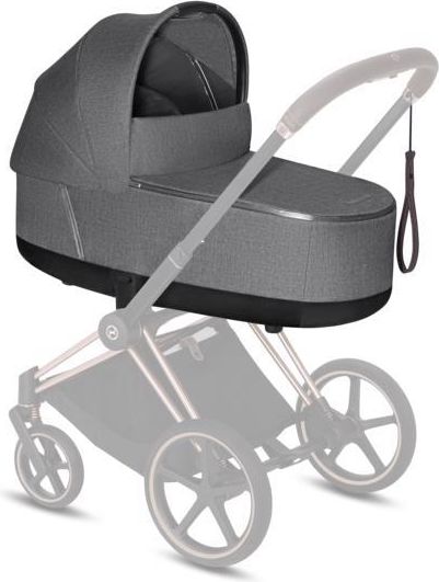 CYBEX Kočárek Priam podvozek Matt Black + lux carry cot Manhattan Grey - obrázek 5