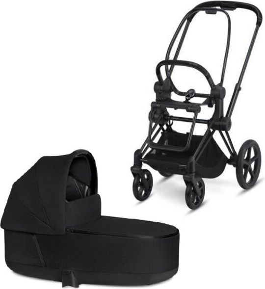 CYBEX Kočárek Priam podvozek Matt Black + lux carry cot Plus Stardust Black 2021 - obrázek 1