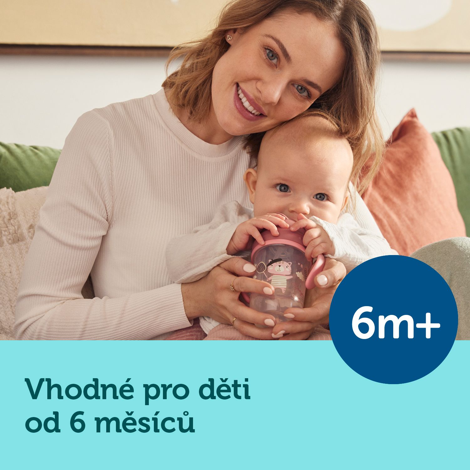 CANPOL BABIES Hrneček nevylévací se slámkou a závažím 270 ml Bonjour Paris růžový, 6m+ - obrázek 8