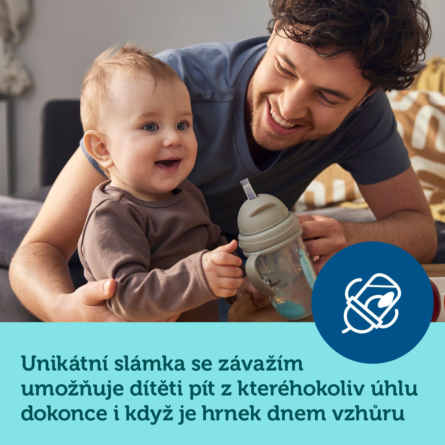 CANPOL BABIES Hrneček nevylévací se slámkou a závažím Exotic animals 270 ml šedý, 6m+ - obrázek 9