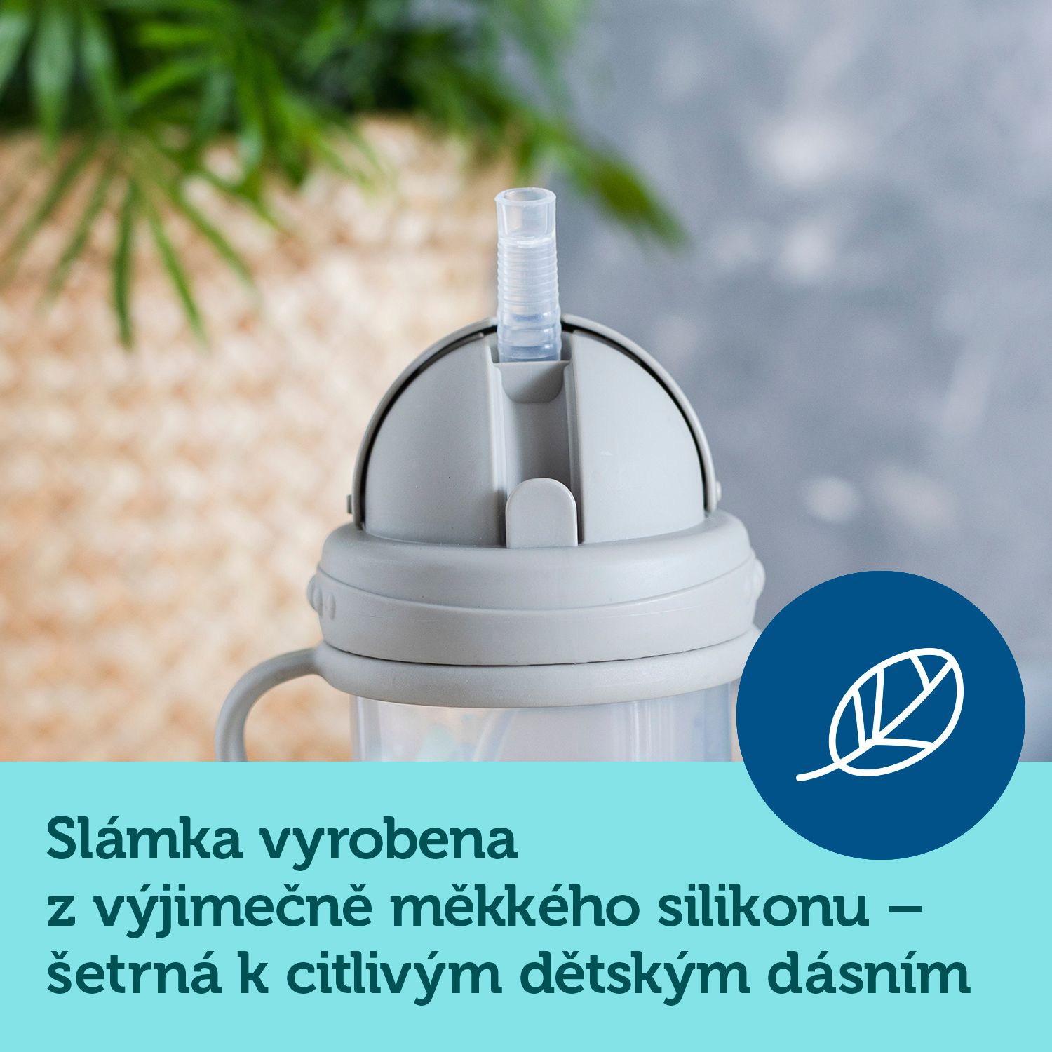 CANPOL BABIES Hrneček nevylévací se slámkou a závažím Exotic animals 270 ml šedý, 6m+ - obrázek 12