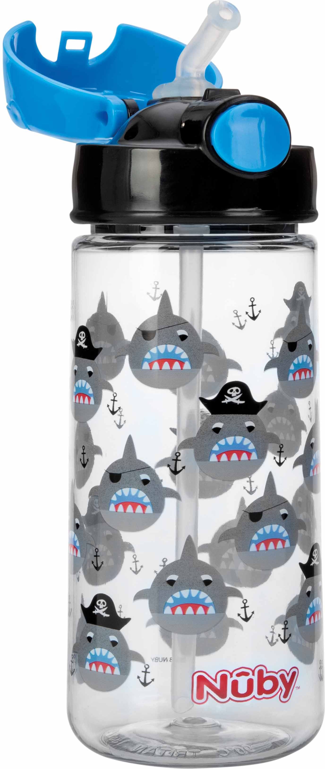 NUBY Láhev sportovní netekoucí s brčkem 530 ml, modrá, 4+ - obrázek 2
