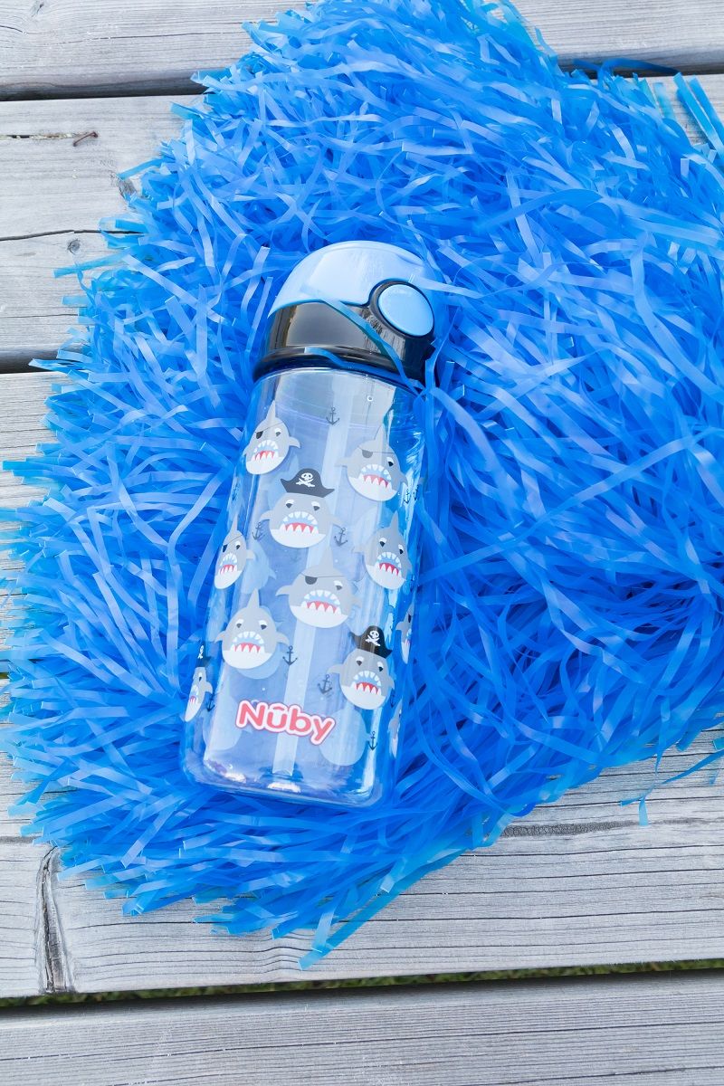 NUBY Láhev sportovní netekoucí s brčkem 530 ml, modrá, 4+ - obrázek 4