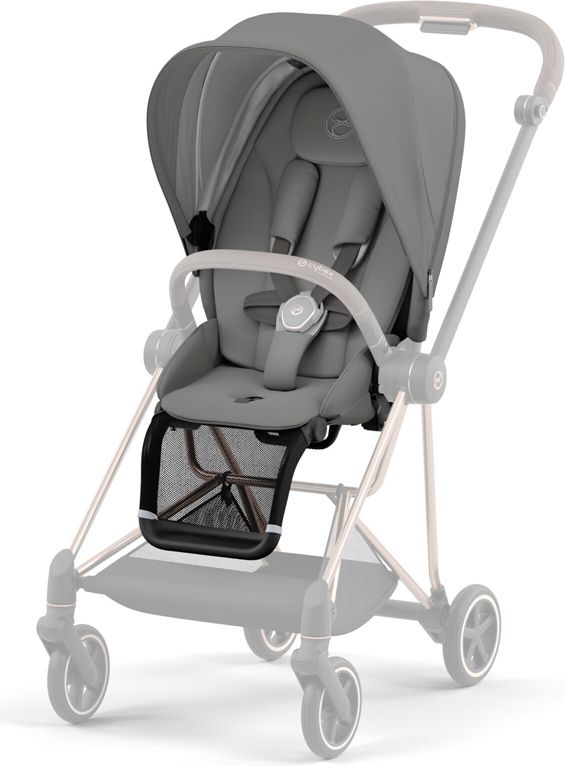 CYBEX Kočárek Mios 3.0 Chrome Black, seat pack, lux carry cot Soho Grey - obrázek 2