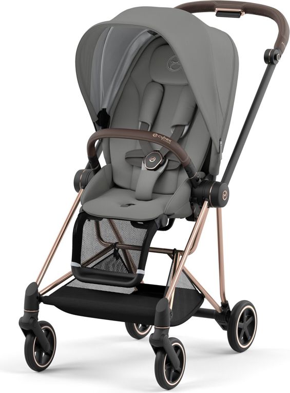 CYBEX Kočárek Mios 3.0 Chrome Black, seat pack, lux carry cot Soho Grey - obrázek 3