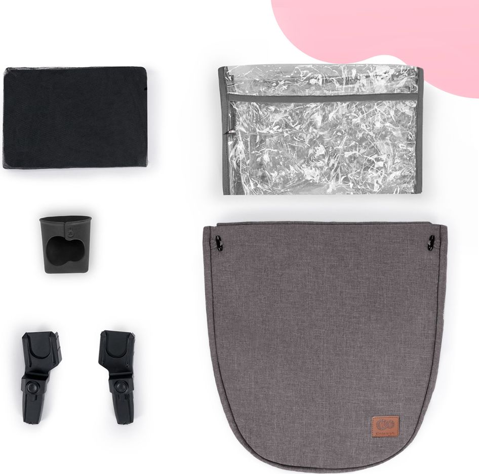 KINDERKRAFT Kočárek kombinovaný B-tour Lite 3v1 Dark Grey - obrázek 21