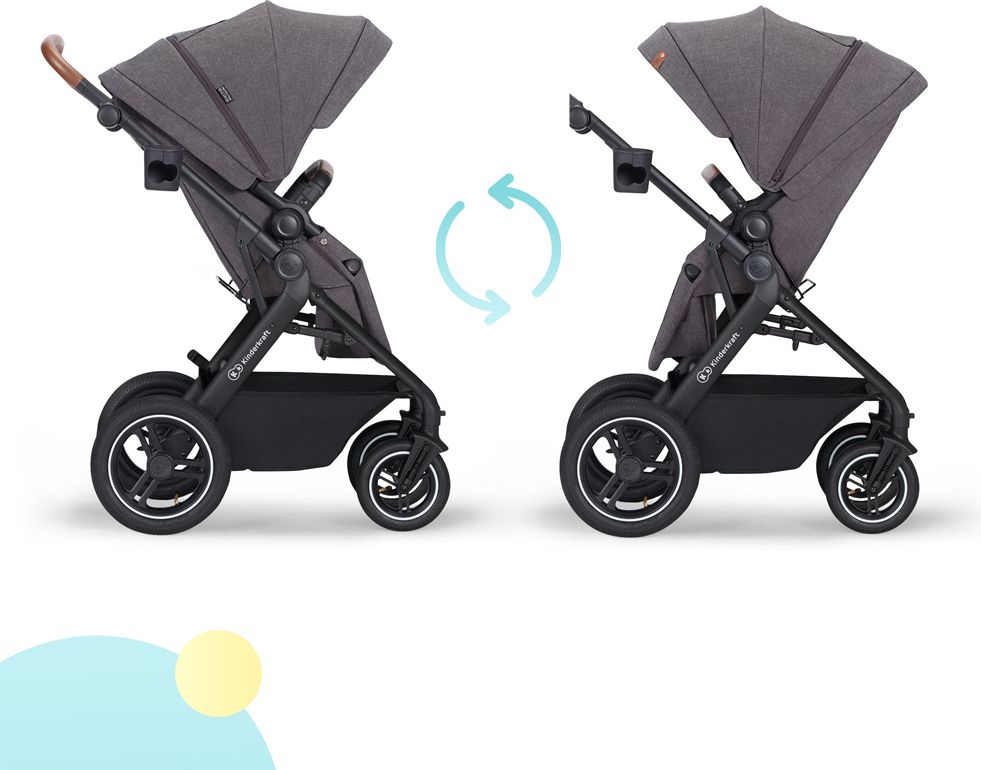 KINDERKRAFT Kočárek kombinovaný B-tour Lite 3v1 Dark Grey - obrázek 22