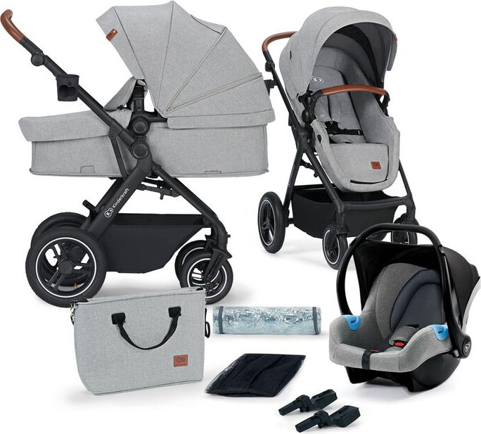 KINDERKRAFT Kočárek kombinovaný B-tour Lite 3v1 Light Grey - obrázek 1