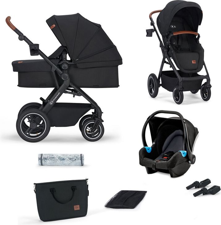 KINDERKRAFT Kočárek kombinovaný B-tour Lite 3v1 Black - obrázek 1