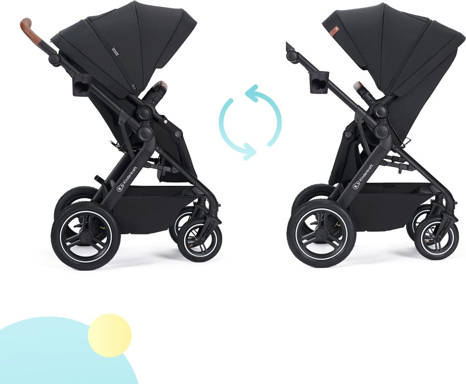 KINDERKRAFT Kočárek kombinovaný B-tour Lite 3v1 Black - obrázek 38