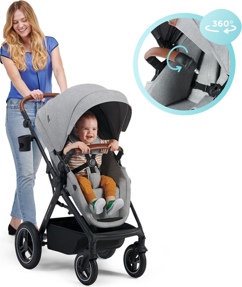 KINDERKRAFT Kočárek kombinovaný B-tour Lite 3v1 Black - obrázek 40