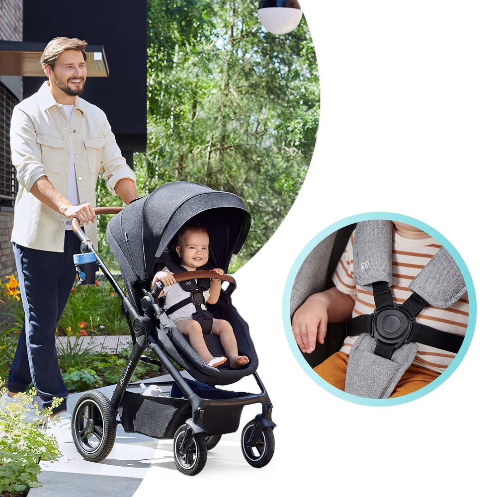 KINDERKRAFT Kočárek kombinovaný B-tour Lite 3v1 Black - obrázek 41