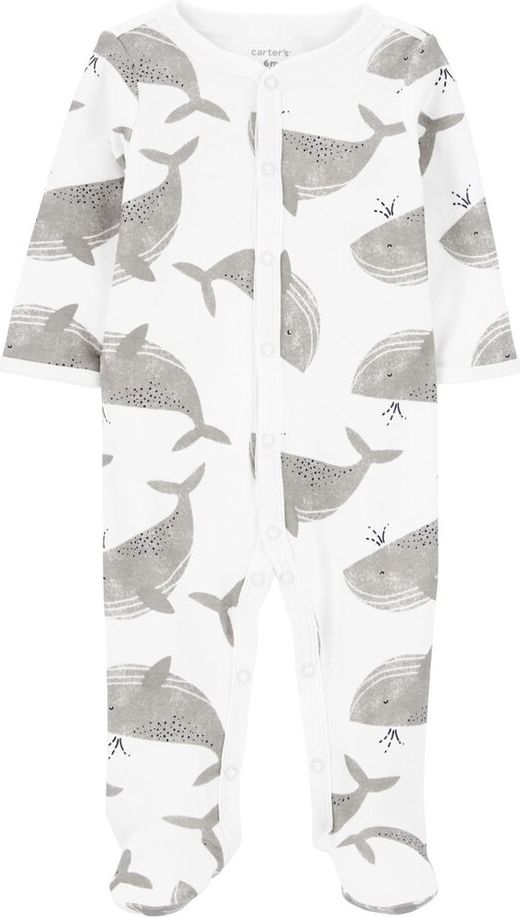CARTER'S Overal na druky Sleep&Play Grey Whale neutrál 3m - obrázek 1