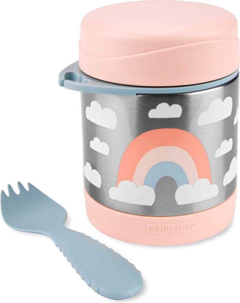 SKIP HOP Spark Style Termoska na jídlo se lžičkou/vidličkou Duha 325 ml, 3+ - obrázek 2