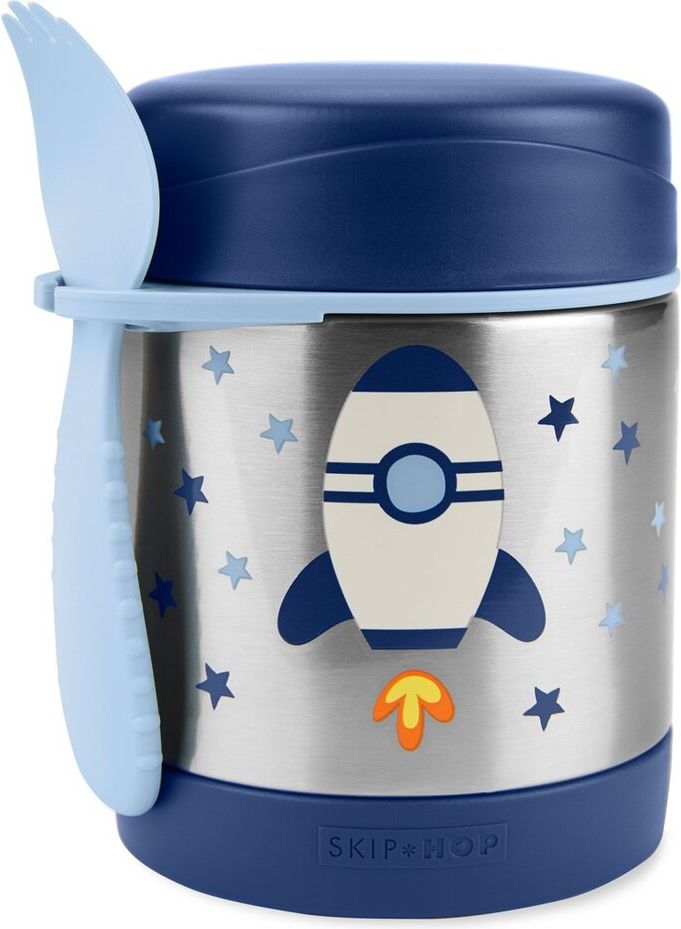 SKIP HOP Spark Style Termoska na jídlo se lžičkou/vidličkou Raketa 325 ml, 3+ - obrázek 1