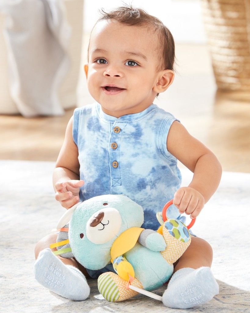 SKIP HOP Hračka aktivní na C kroužku Bandana Buddies Medvídek 0m+ - obrázek 4