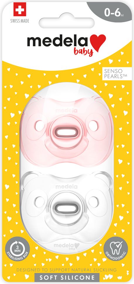 MEDELA Baby dudlík měkký celosilikonový Girl 0-6m 2 ks - obrázek 3