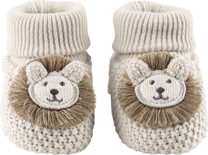 CARTER'S Botičky hačkované Grey Lion neutrál LBB NB, vel. S 56 - obrázek 1
