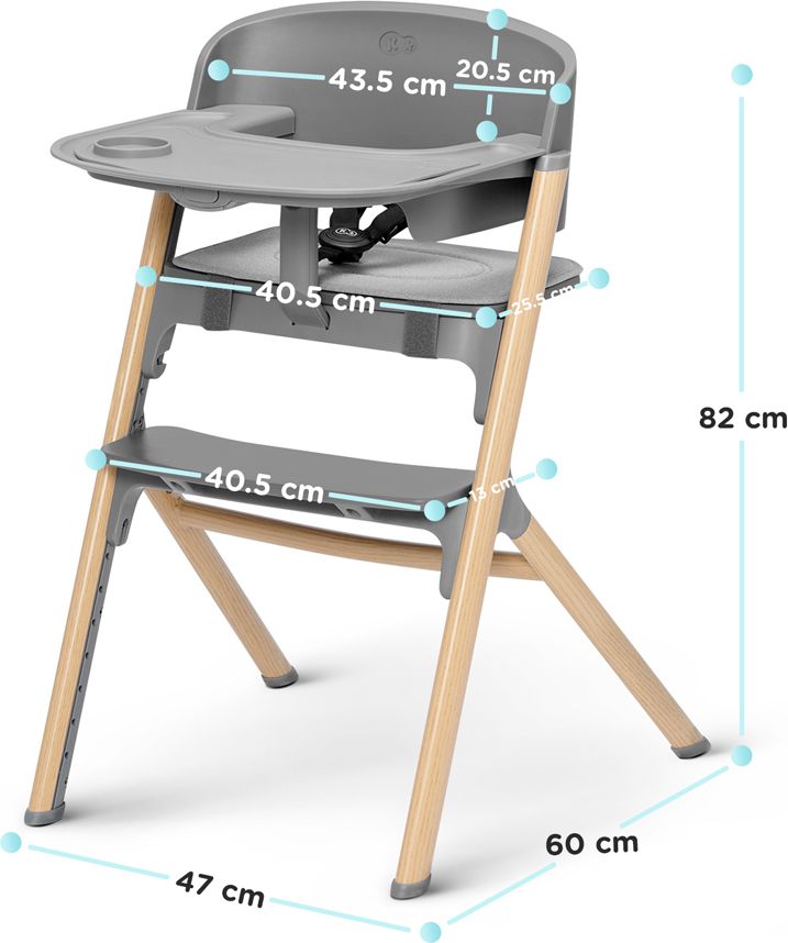 KINDERKRAFT Židlička jídelní Igee Wood - obrázek 5