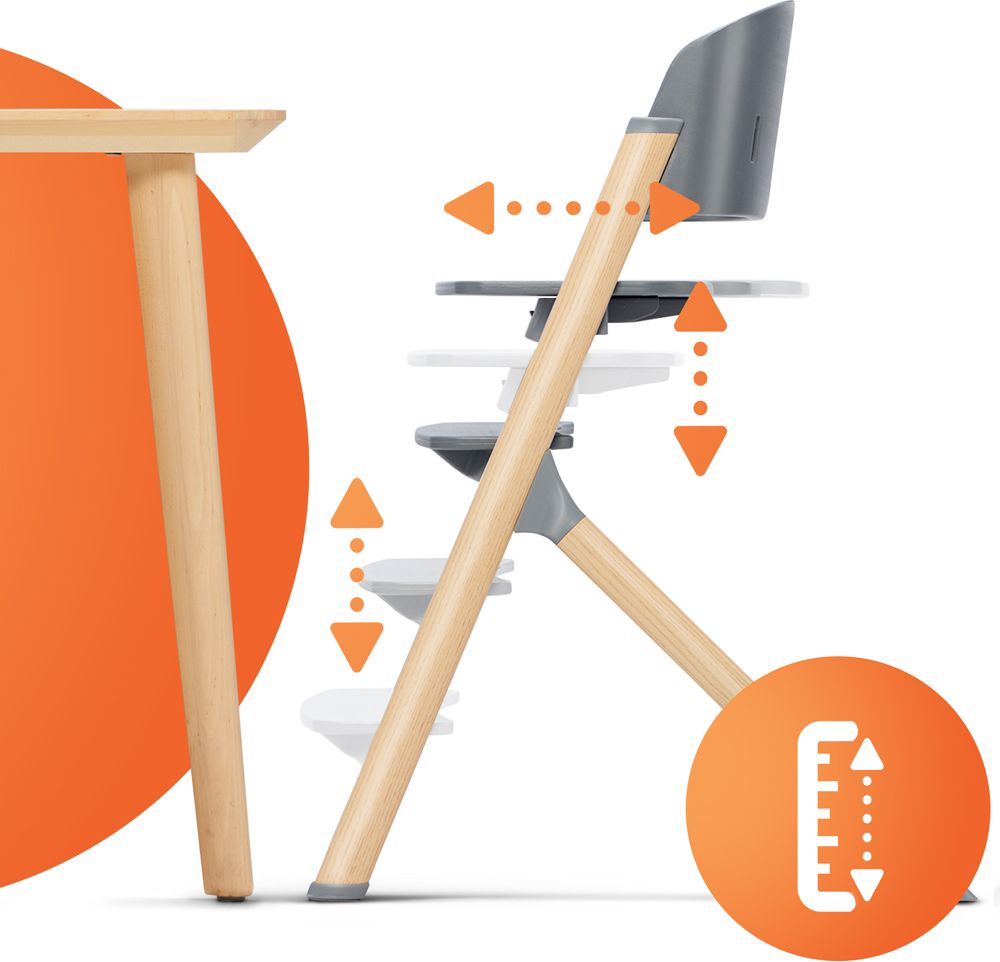 KINDERKRAFT Židlička jídelní Igee Wood - obrázek 7