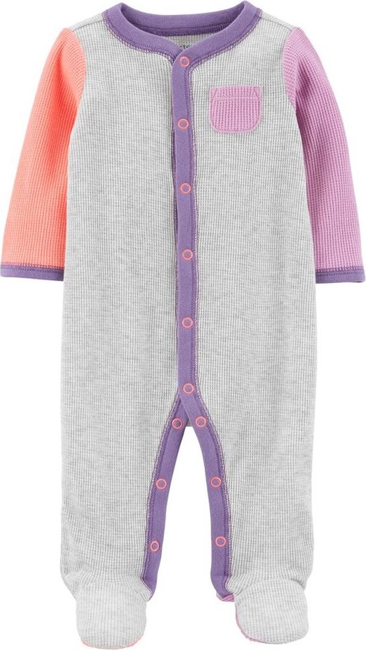 CARTER'S Overal na druky Sleep&Play Grey&Multicolor holka 6m - obrázek 1