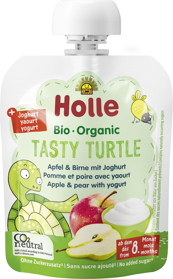 3x HOLLE BIO Tasty Turtle - dětské ovocné pyré s jogurtem - obrázek 2