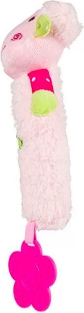 BABYONO Hračka pískací s kousátka SWEET Lamb růžová - obrázek 2