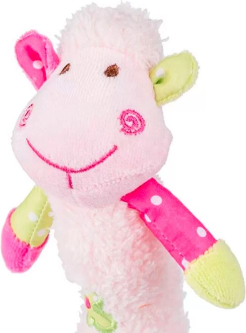 BABYONO Hračka pískací s kousátka SWEET Lamb růžová - obrázek 4
