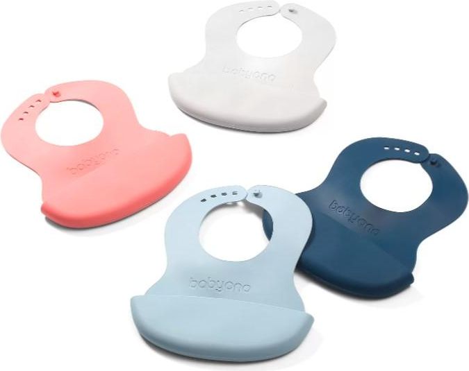 BABYONO Bryndák měkký plastový s kapsou bez BPA coral 6 m+ - obrázek 3