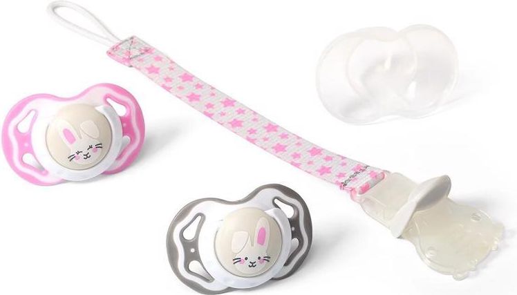 BABYONO Klip na dudlík 0 m+ růžový - obrázek 3